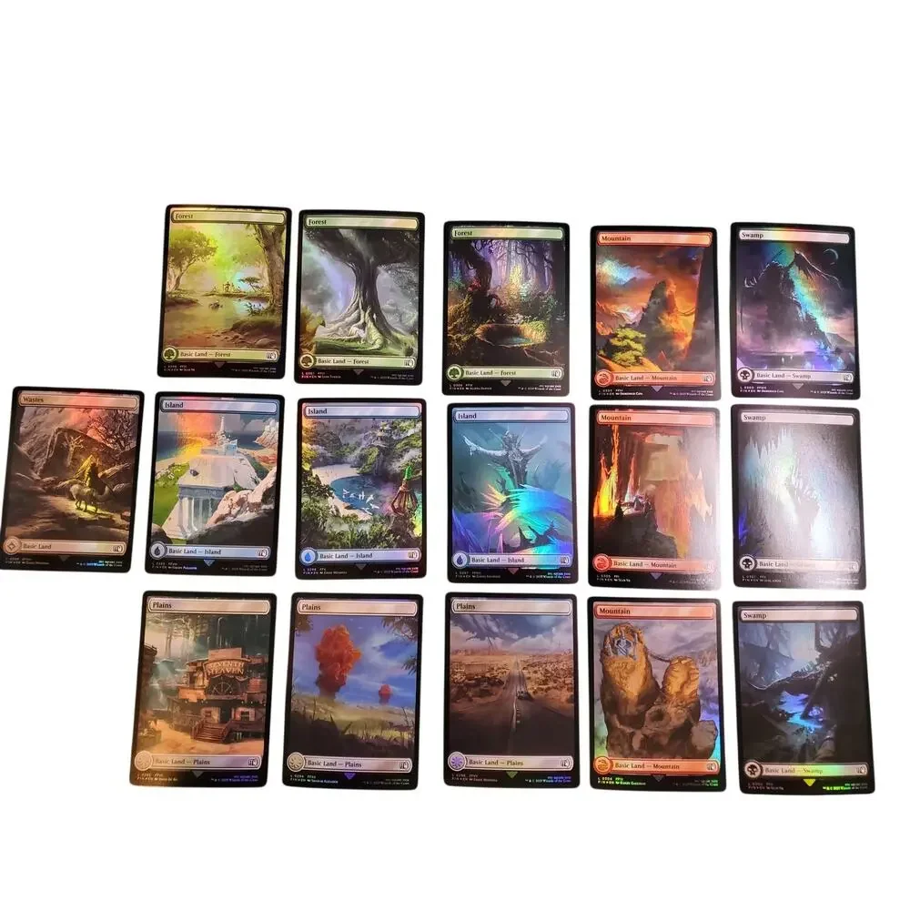 MTG - Final Fantasy - Foil Basic Land Set of 16